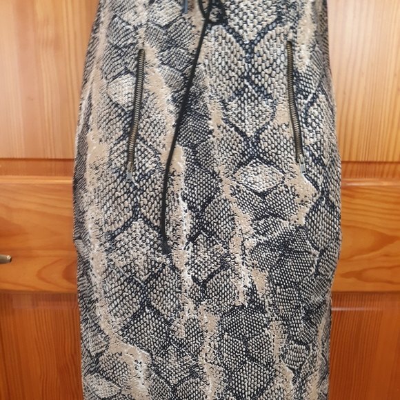 Tracy Reese Snake Print Bodycon Dress Leopard Corset Belt Sleeveless - Picture 11 of 11